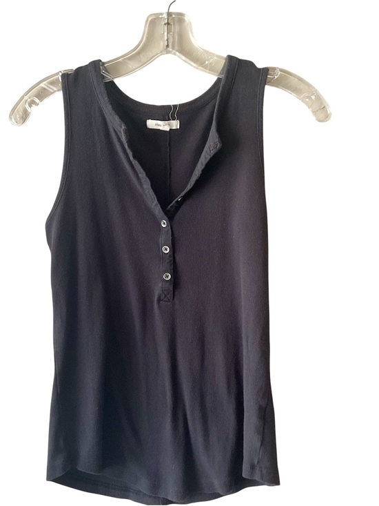 Maurices Tops - Maurices Black Ribbed Henley Tank